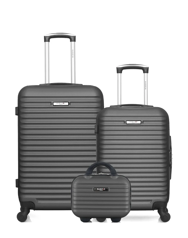 BLUESTAR – 3er-Pack – Mittelgroßer Koffer, Handgepäck und Kosmetikkoffer BRAZILIA