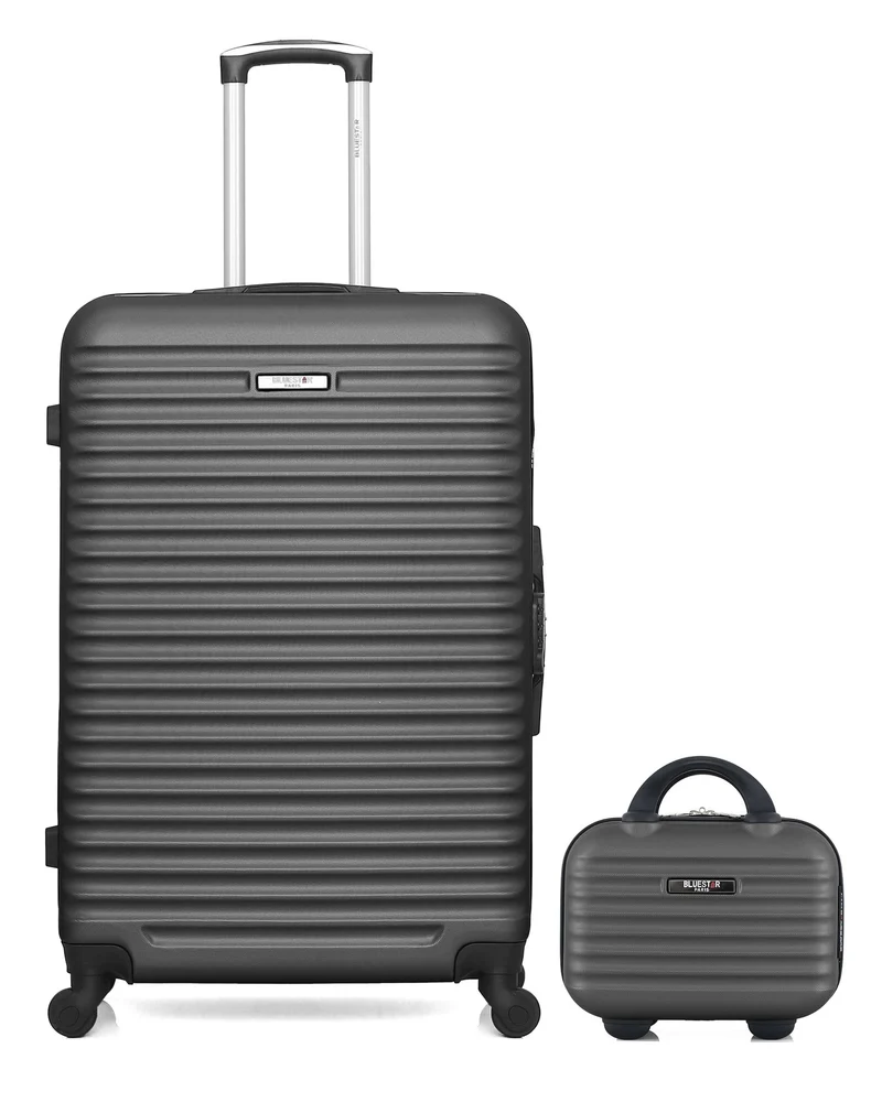 BLUESTAR – 2er-Pack - Großer Koffer und Kosmetikkoffer BRAZILIA