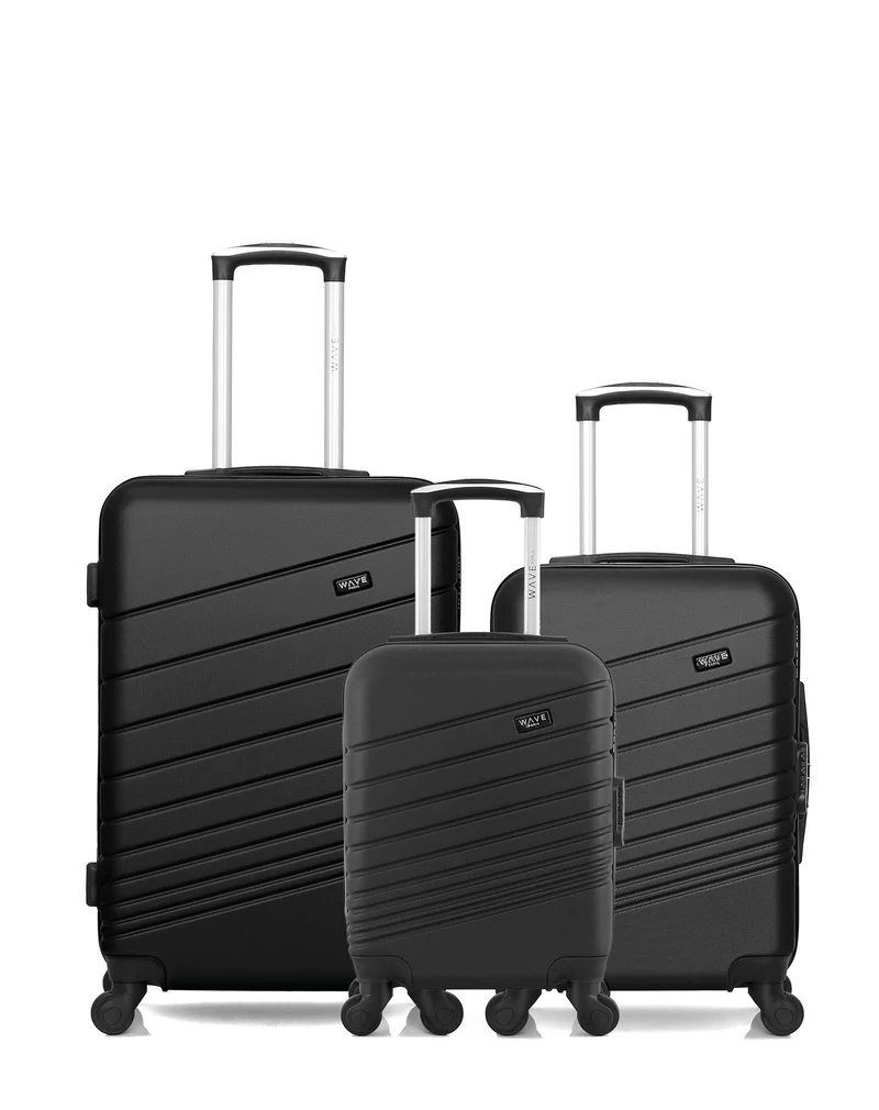 WAVE PARIS - 3er-Pack - Mittelgroßer Koffer, Handgepäck und Handgepäck XXS TIGRE