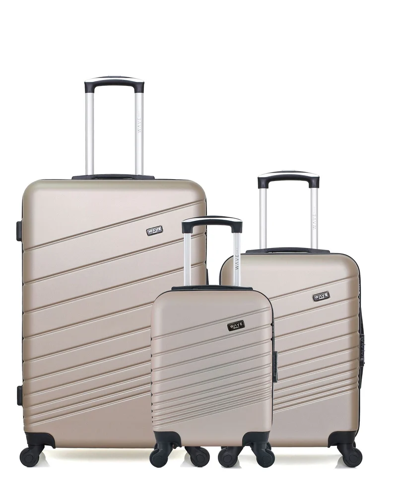 WAVE PARIS - 3er-Pack – Großer Koffer, Handgepäck und Handgepäck XXS TIGRE