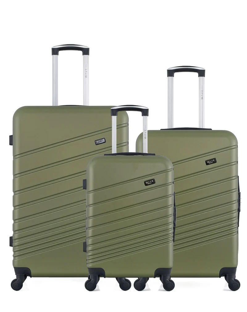 WAVE PARIS - 3er-Pack - Großer, mittelgroßer und Handgepäck-Koffer TIGRE