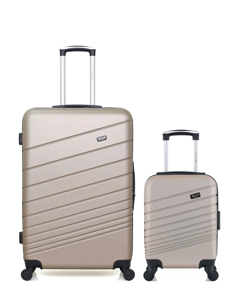 WAVE PARIS - 2er-Pack – Großer Koffer und Handgepäck XXS TIGRE