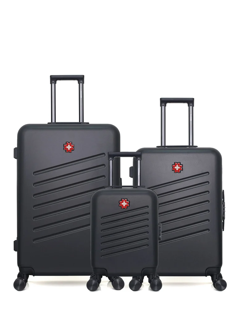 SWISS KOPPER – 3er-Pack – Großer Koffer, mittelgroßer Koffer und Handgepäck XXS ZURICH