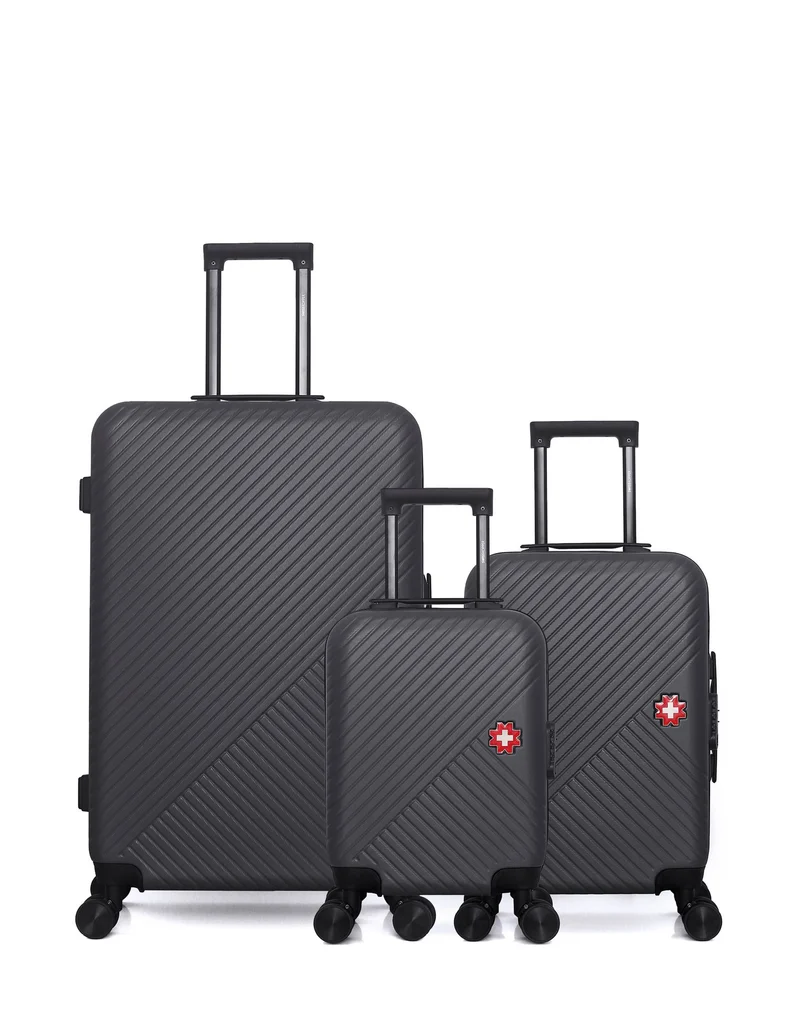 SWISS KOPPER – 3er-Pack – Großer Koffer, Handgepäck und Handgepäck XXS SPIEZ
