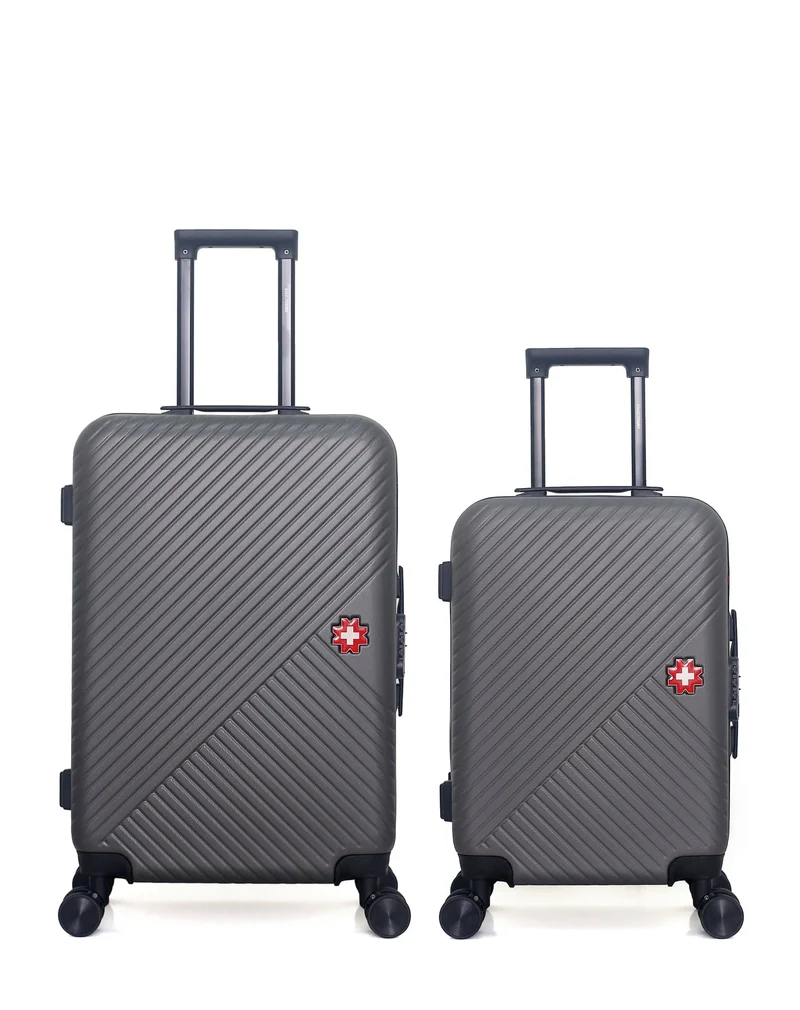 SWISS KOPPER – 2er-Pack – Mittelgroßer Koffer und Handgepäck SPIEZ