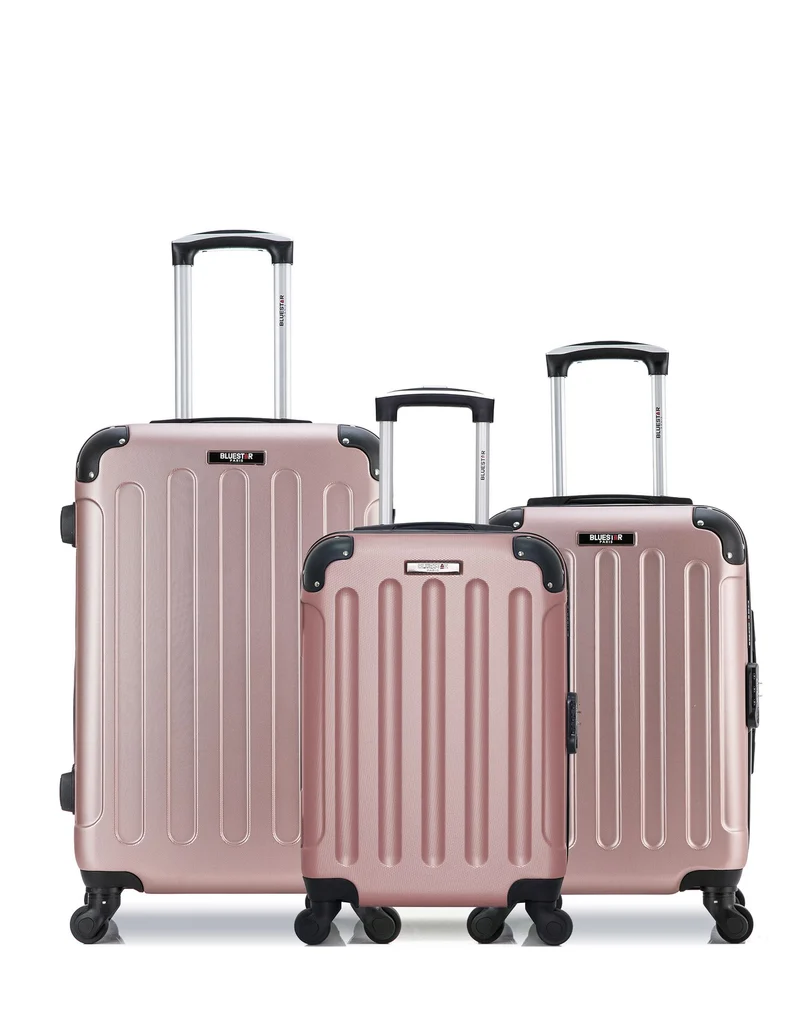 BLUESTAR - 3er-Pack – Mittelgroßer Koffer, Handgepäck und Handgepäck XXS MADRID