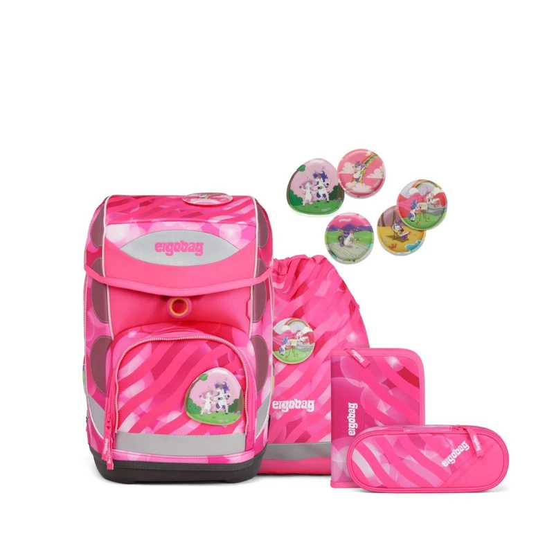 Ergobag Cubo KuntBärbuntes Einhorn Neo Edition Schulranzen Set 5tlg.