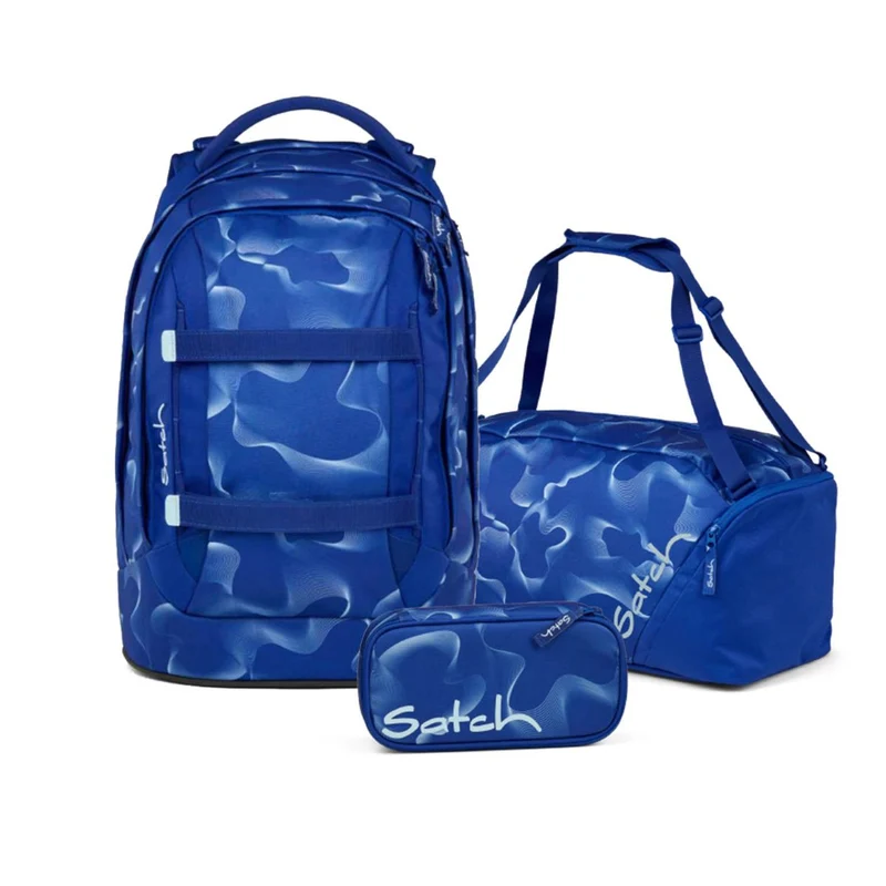Satch Pack Vibrant Blue Schulrucksack Set 3tlg.