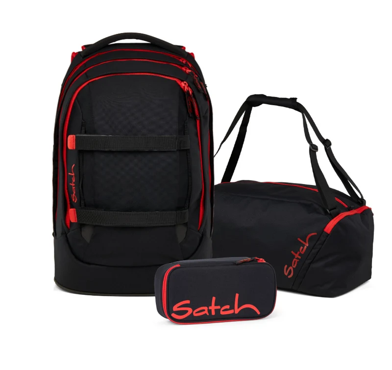 Satch Pack Fire Phantom Schulrucksack Set 3tlg.