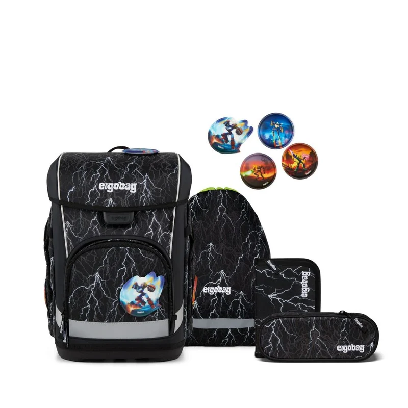 Ergobag Cubo Light Super ReflektBär Reflex Edition Schulranzen Set 5tlg.
