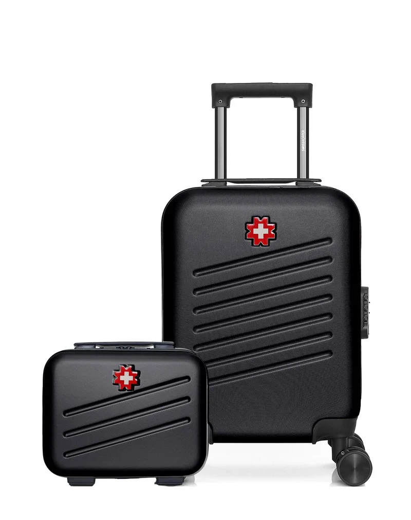 SWISS KOPPER – 2er-Pack: Handgepäck XXS und Kosmetikkoffer ZURICH