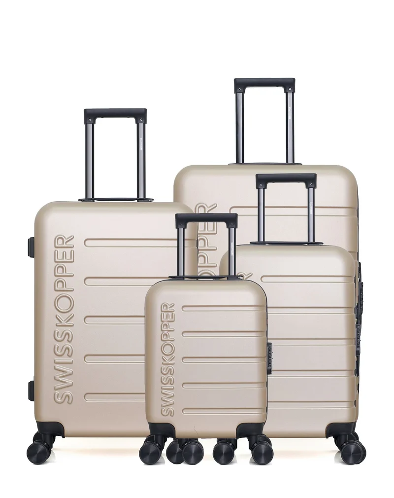 SWISS KOPPER – 4er-Pack: Großer Koffer, mittelgroßer Koffer, Handgpäck und Handgepäck XXS AIGLE