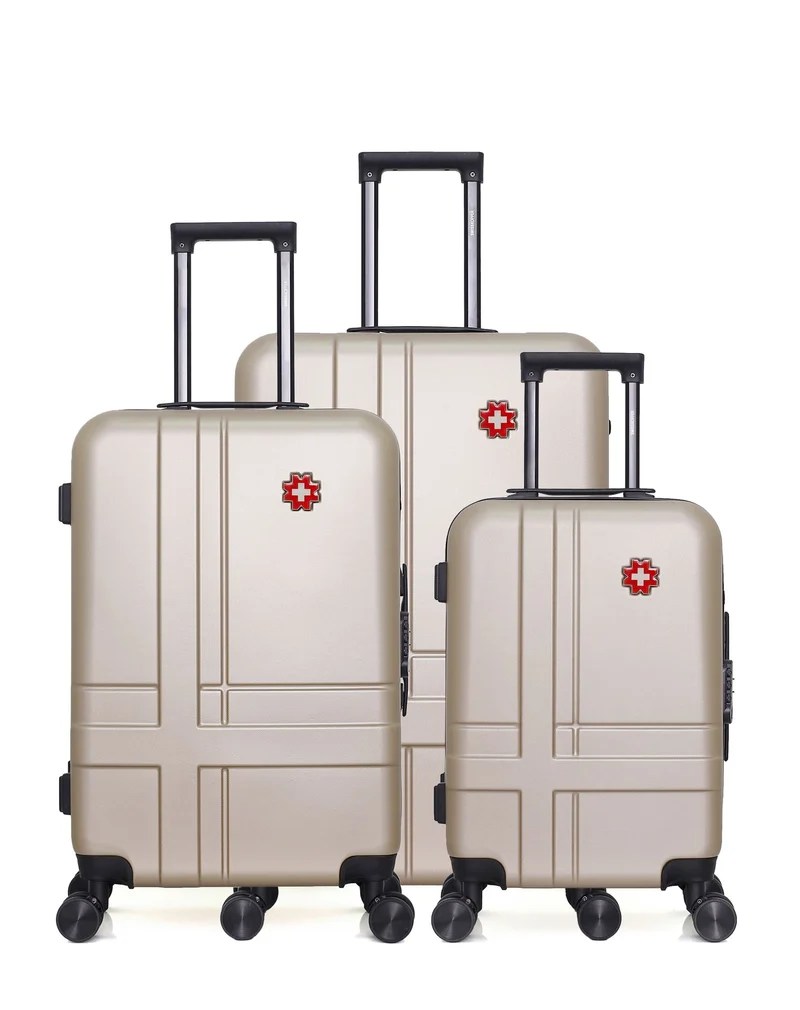 SWISS KOPPER – 3er-Pack: Großer Koffer, mittelgroßer Koffer und Handgepäck USTER