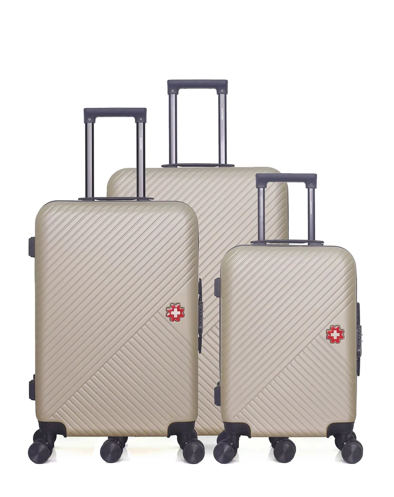 SWISS KOPPER – 3er-Pack: Großer Koffer, mittelgroßer Koffer und Handgepäck SPIEZ
