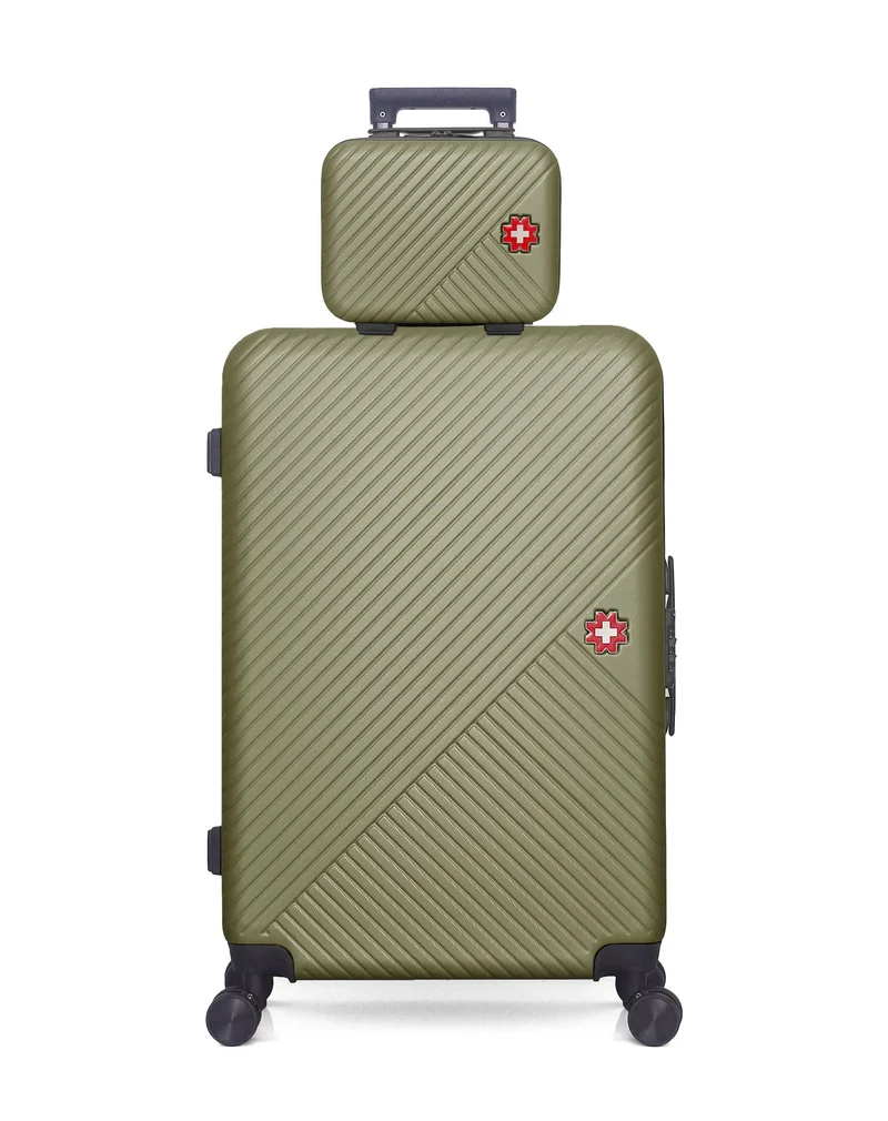 SWISS KOPPER – 2er-Pack: Großer Koffer und Kosmetikkoffer SPIEZ