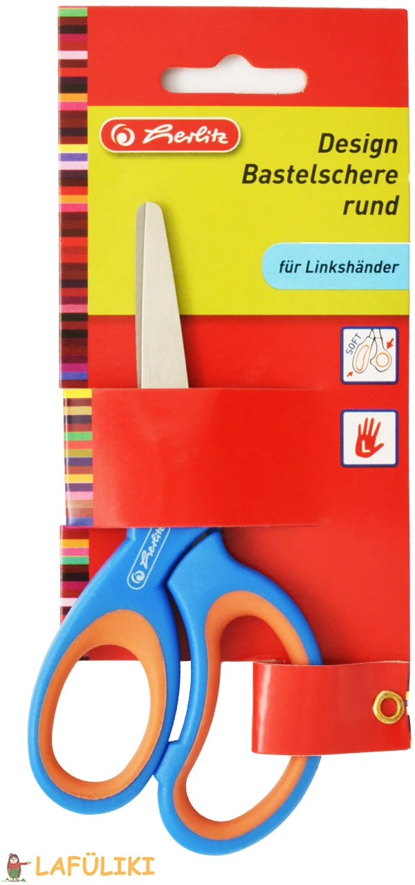 Linkshänder Design Bastelschere rund