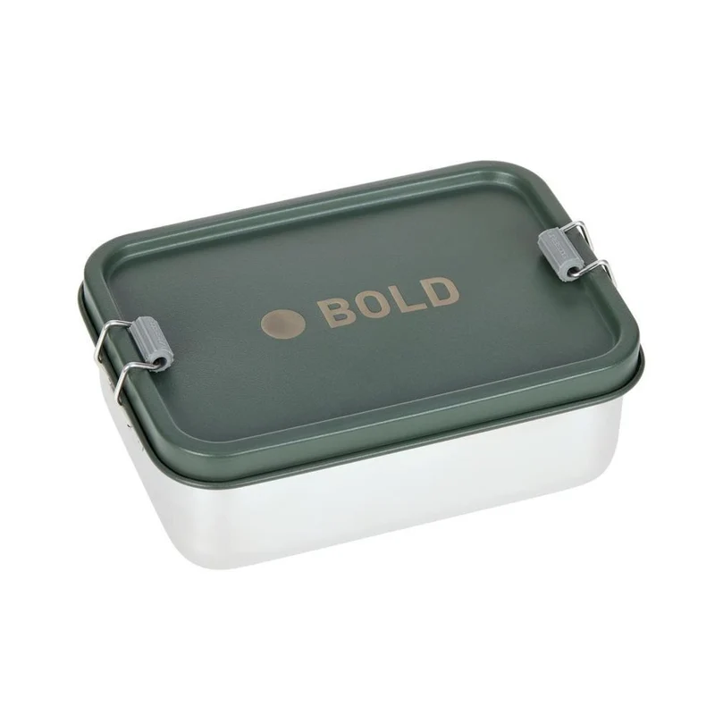Lässig Bold Dark Olive Edelstahl Brotdose
