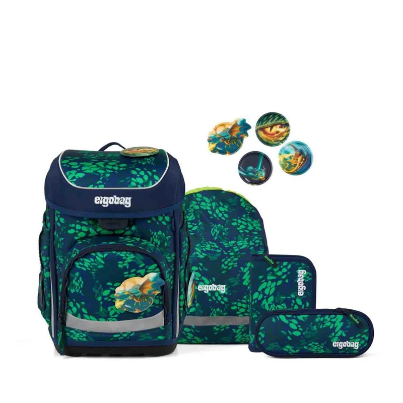 Ergobag Cubo DrachenbezwingBär Schulranzen Set 5tlg.