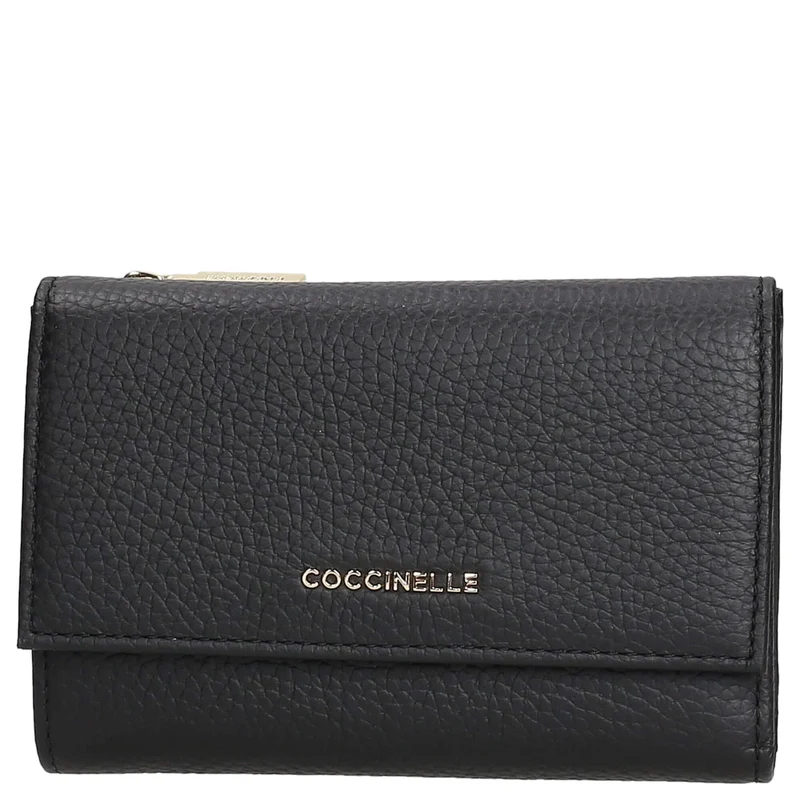 Coccinelle Metallic Soft - Geldbörse 12cc 14 cm (black)