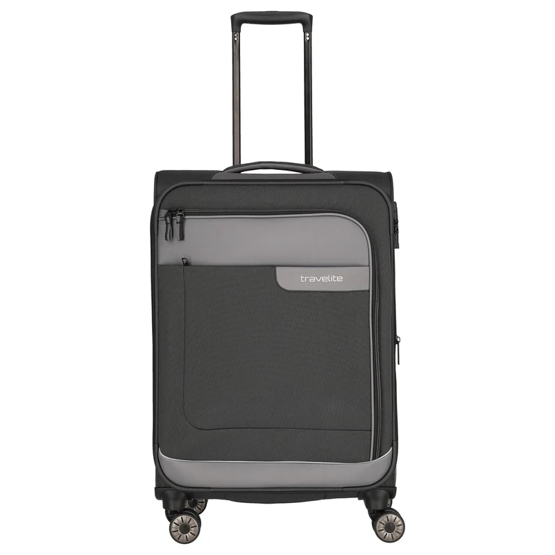 Travelite Viia - 4-Rollen-Trolley M 67 cm erw. (Schiefer)