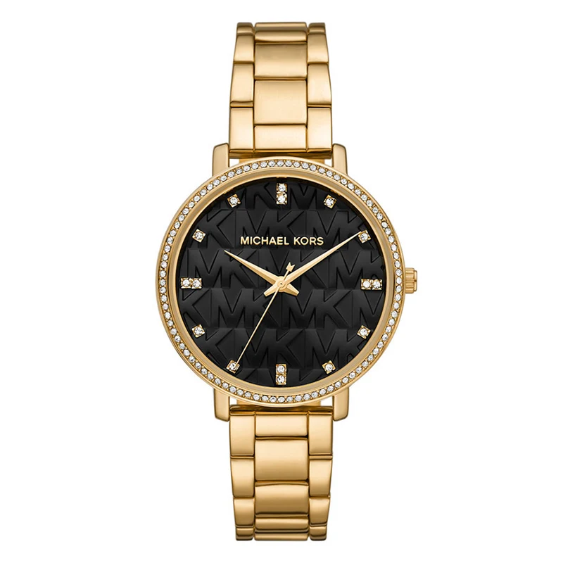 Michael Kors Pyper Gold- Und Schwarze Damenuhr MK4593