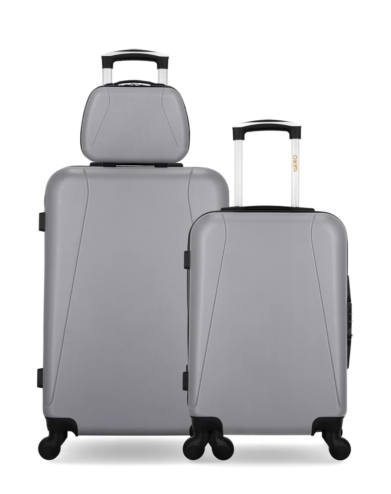 HERO – 3er-Pack: Mittelgroßer Koffer, Handgepäck und Kosmetikkoffer LANZAROTE