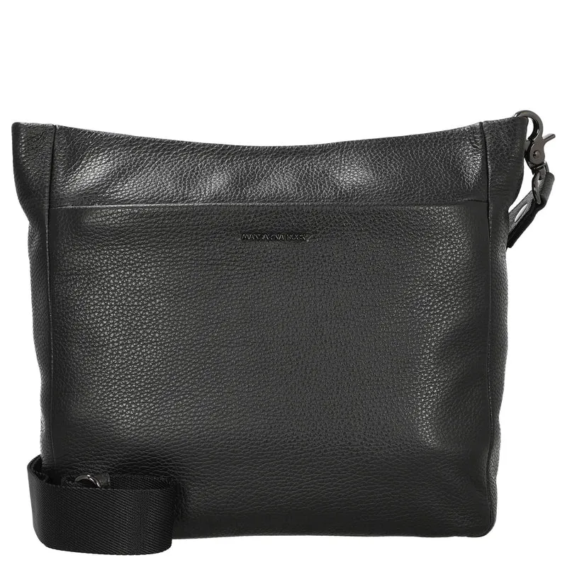 Mandarina Duck Mellow Leather - Umhängetasche L 35 cm (nero)
