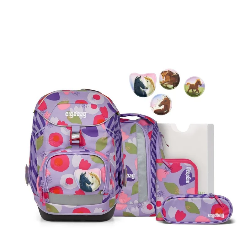 Ergobag Pack BlütenzauBär Schulrucksack Set 6tlg.