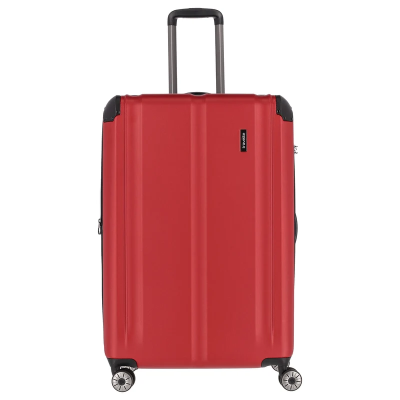 Travelite City - 4-Rollen-Trolley erw. L 77 cm (rot)