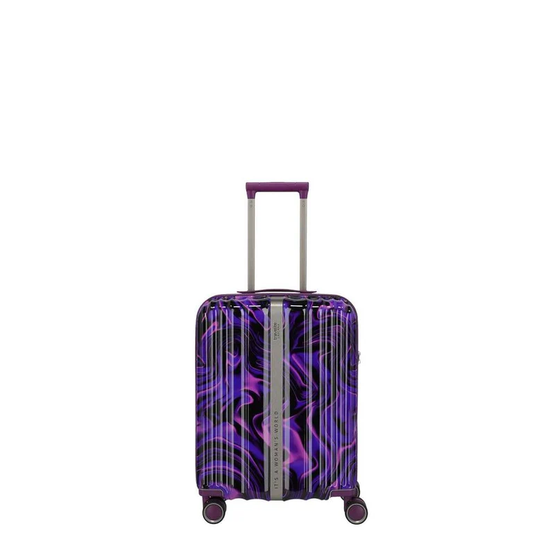 Travelite Lascana Edition Purple Swirl 4 Doppelrollen Trolley S 55 cm