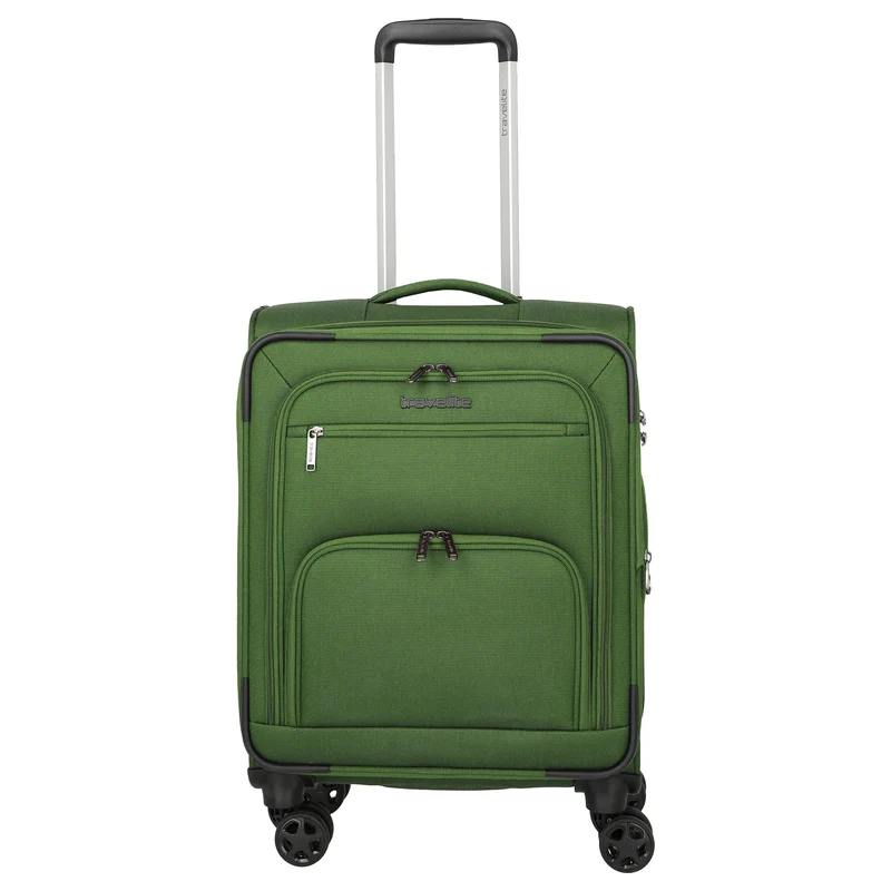 Travelite Cubis - 4-Rollen-Kabinentrolley 55 cm erw. (green)
