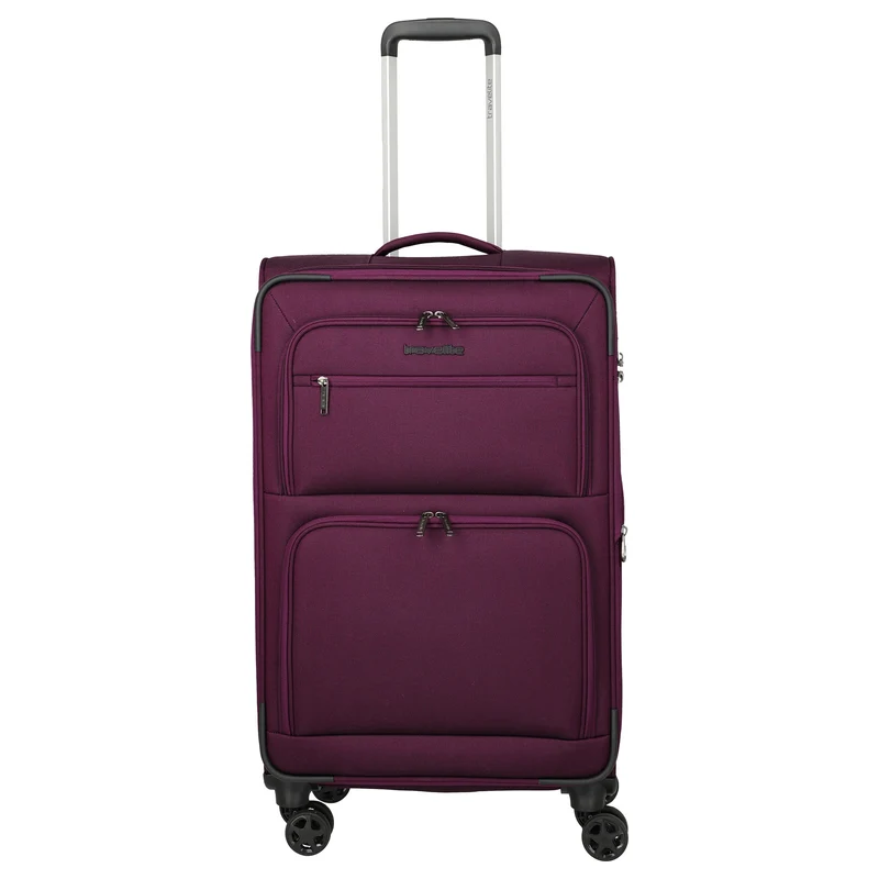 Travelite Cubis - 4-Rollen-Trolley 72 cm erw. (berry)