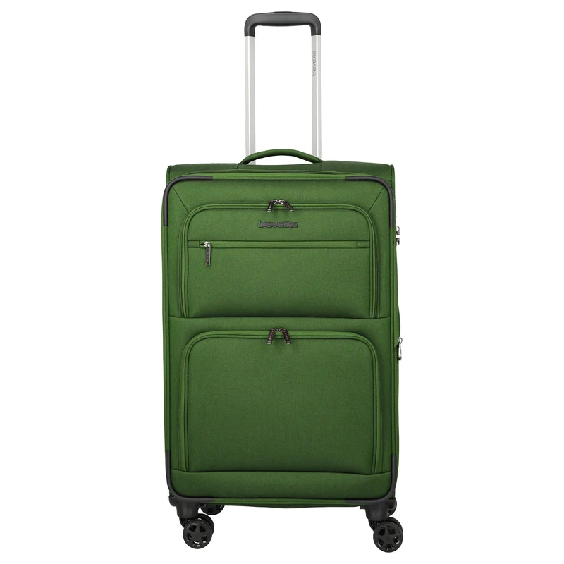 Travelite Cubis - 4-Rollen-Trolley 72 cm erw. (green)