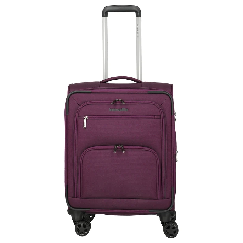 Travelite Cubis - 4-Rollen-Kabinentrolley 55 cm erw. (berry)