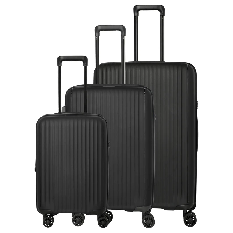 Travelite Skymate - 4-Rollen-Trolley Set 3tlg. erw. (black)