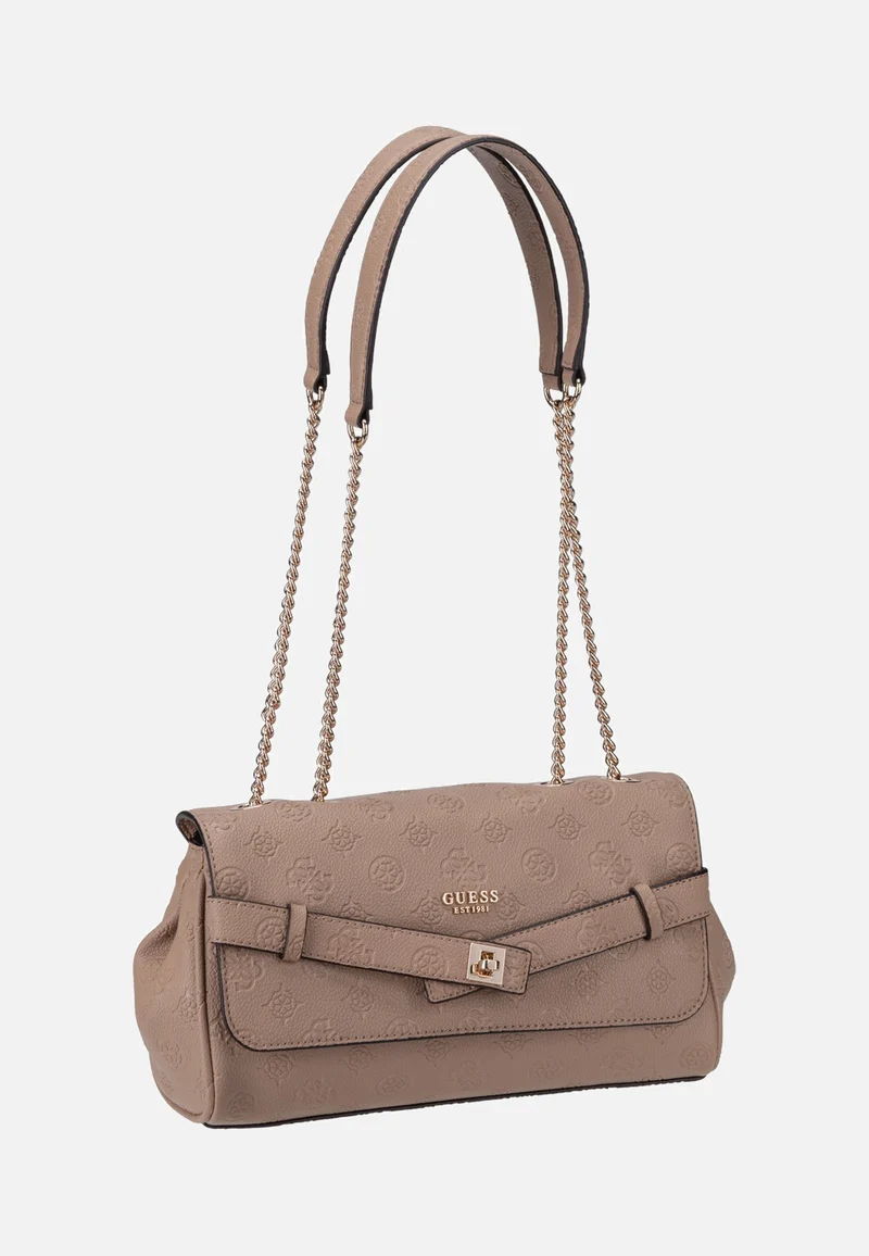 Ella Logo Convertible Flap 46210 Beige Logo - Abendtasche