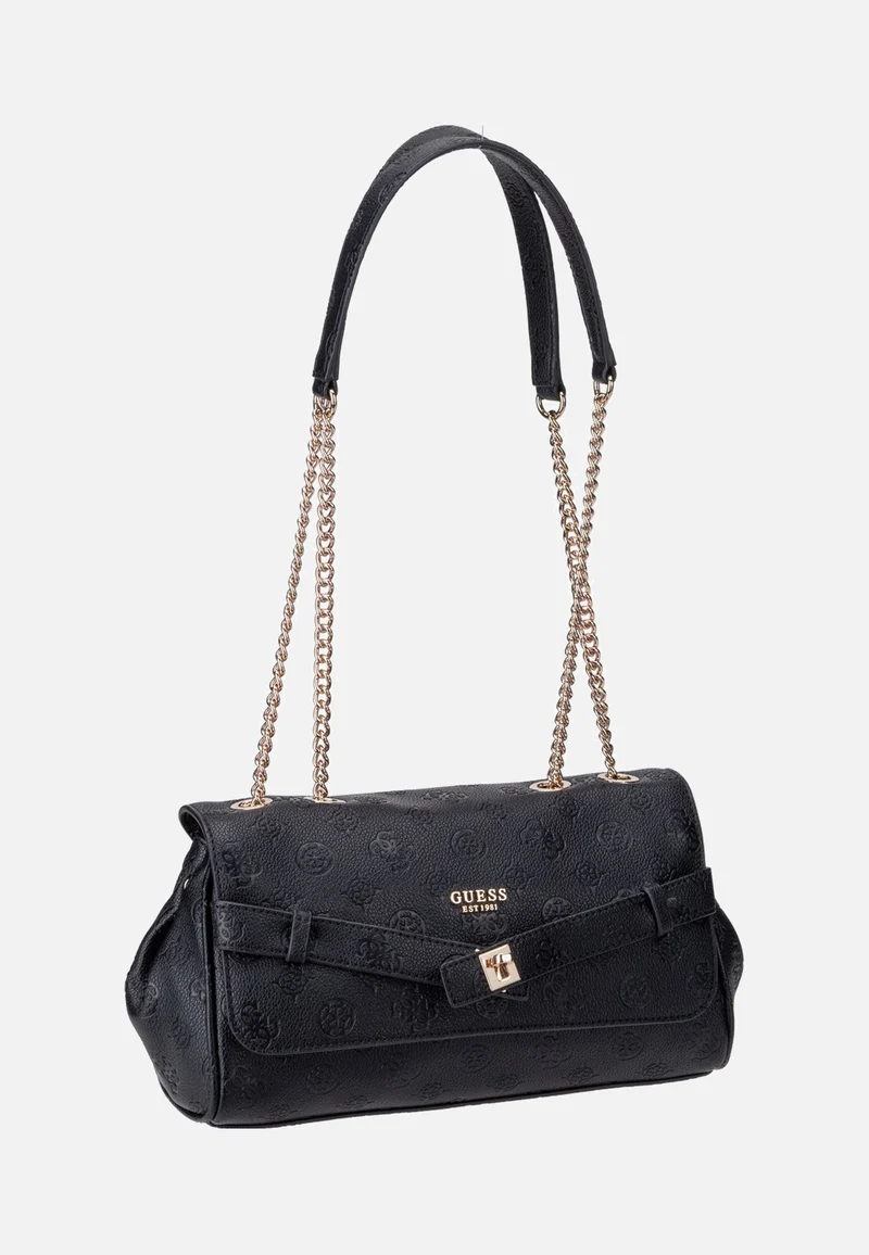 Ella Logo Convertible Flap 46210 Black Logo - Abendtasche