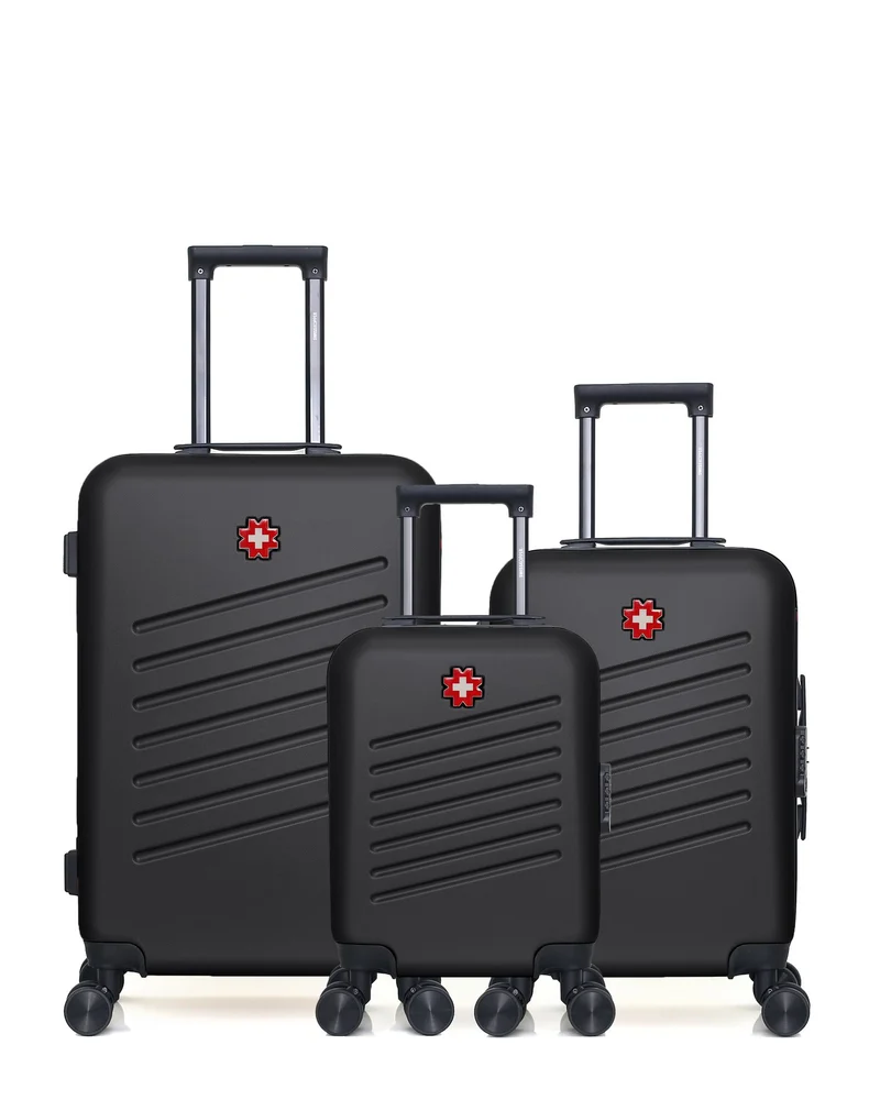 SWISS KOPPER - 3er-Pack: Mittelgroßer Koffer, Handgepäck und Handgepäck XXS ZURICH