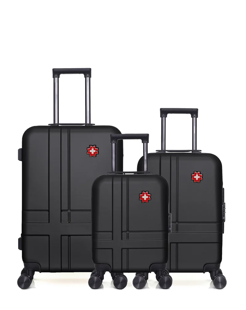 SWISS KOPPER - 3er-Pack: Mittelgroßer Koffer, Handgepäck und Handgepäck XXS USTER