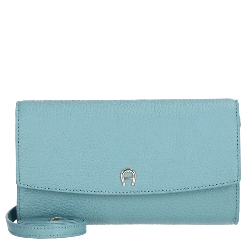 Aigner Wallet on Chain - Geldbörse 14cc 21.5 cm RFID (aquamarine blue)
