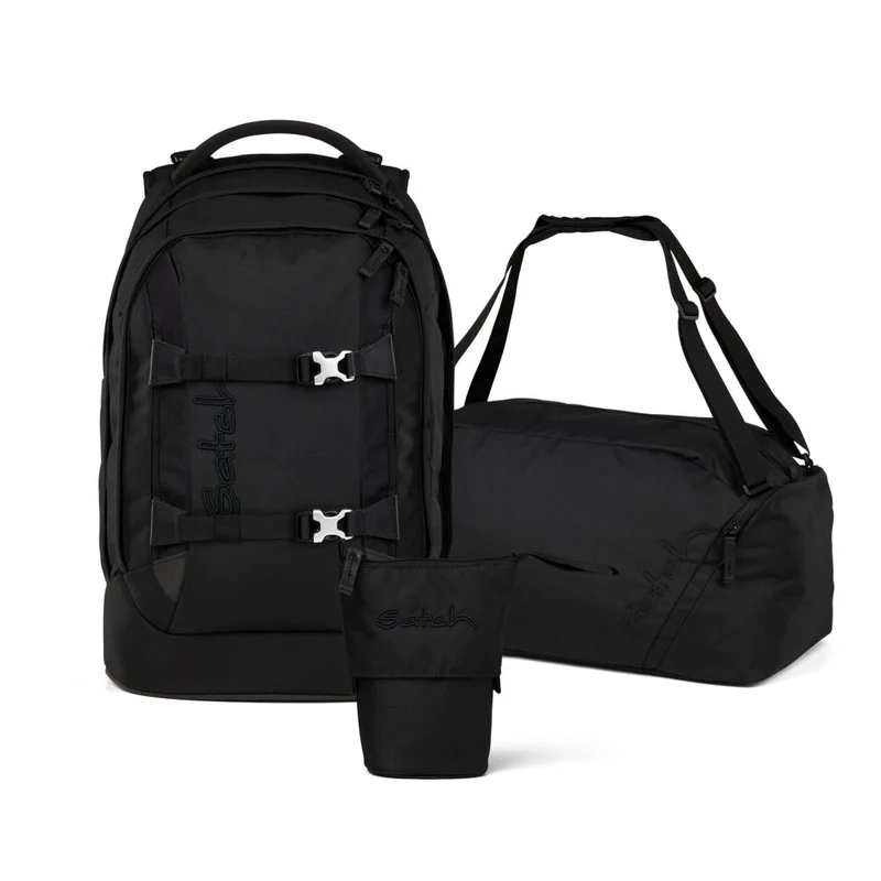 Satch Pack Nordic Black Skandi Pencil Slider Edition Schulrucksack Set 3tlg.