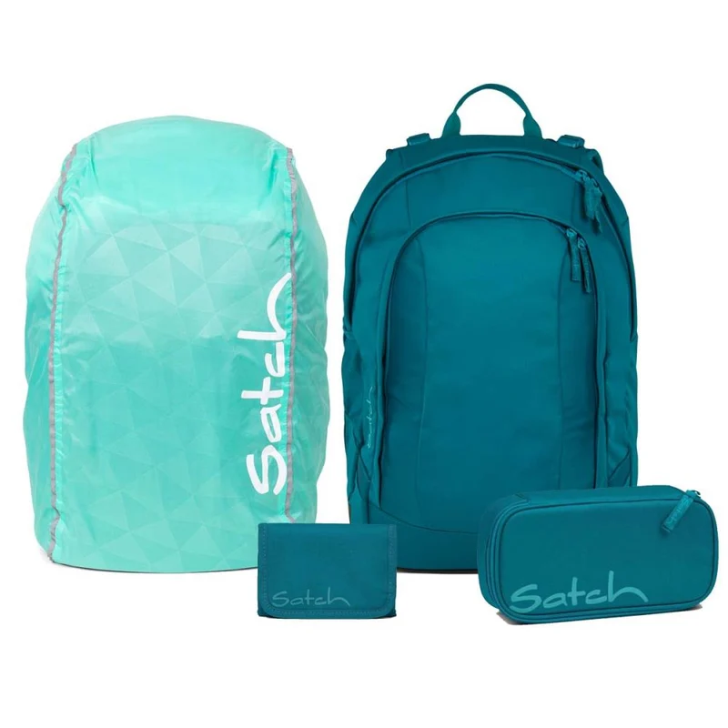 Satch Air Deep Petrol Streetwalk Edition Schulrucksack Set 4tlg.
