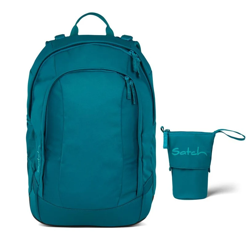 Satch Air Deep Petrol Schulrucksack Set 2tlg.