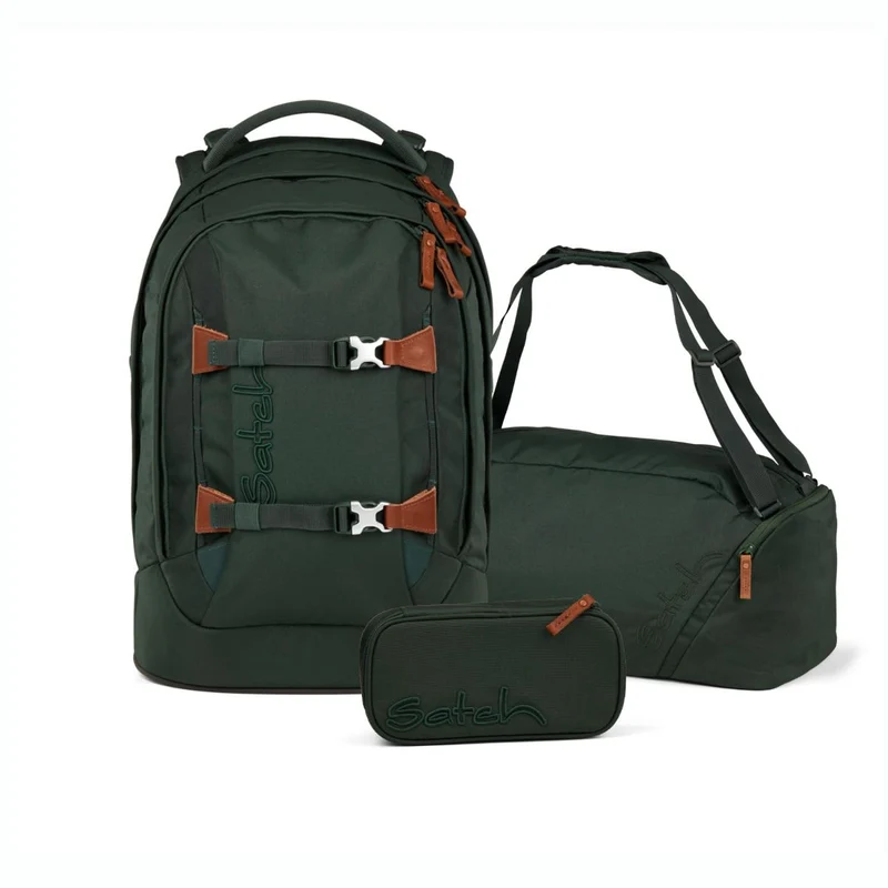 Satch Pack Nordic Forest Green Skandi Edition Schulrucksack Set 3tlg.