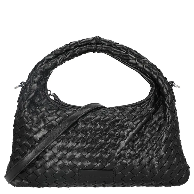 Les Visionnaires Sadie Weave Glossy - Henkeltasche (black)