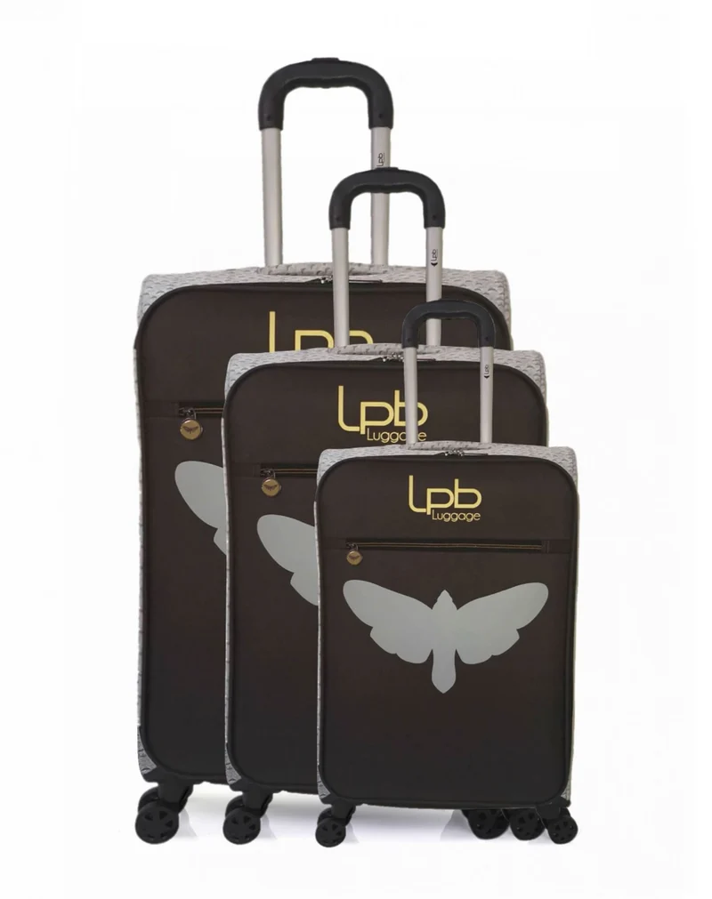 LPB LUGGAGE - 3er-Set: Weichschalenkoffer CLARA