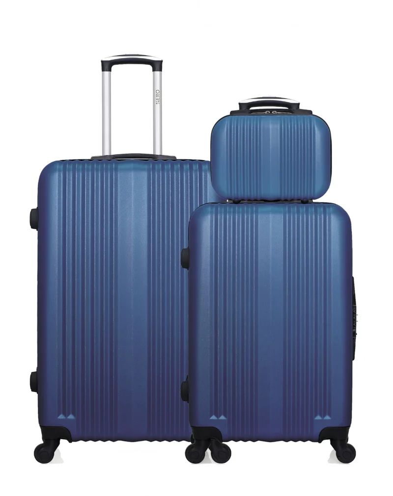 HERO – 3er-Pack: Großer Koffer, mittelgroßer Koffer und Kosmetikoffer LIPARI