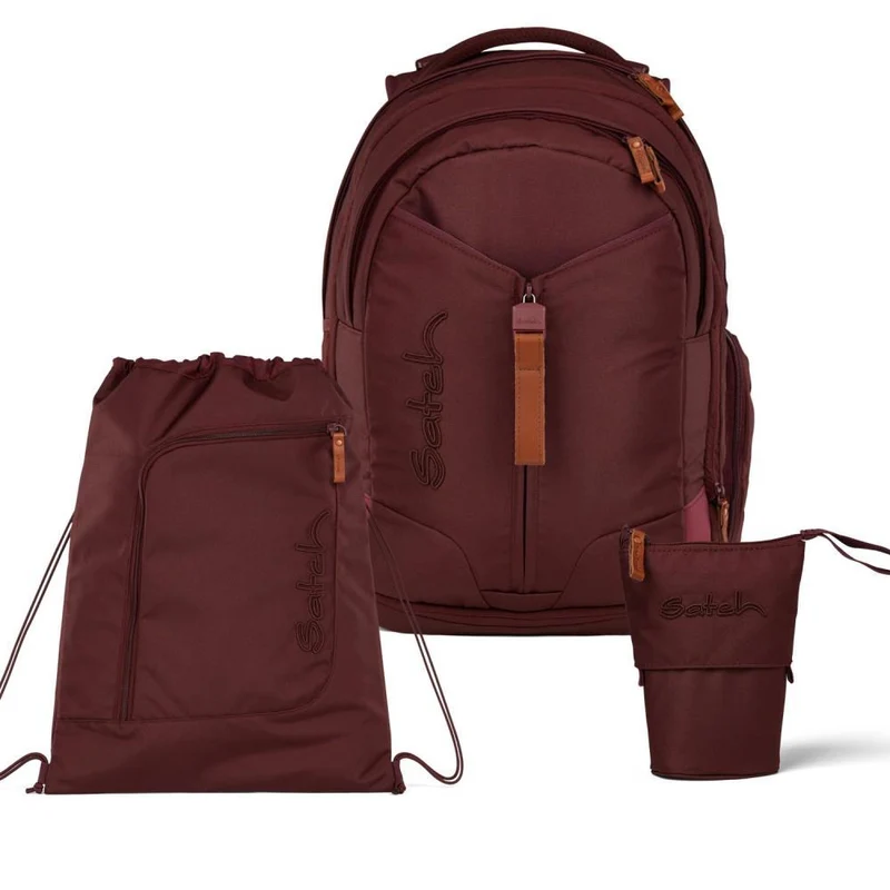 Satch Match Nordic Ruby Skandi Pencil Slider Light Edition Schulrucksack Set 3tlg.