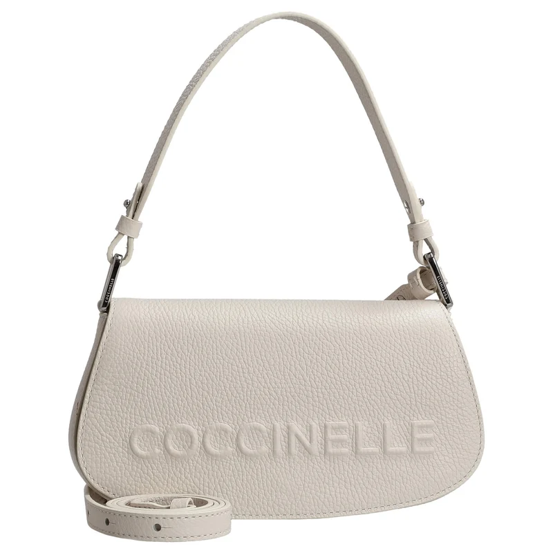 Coccinelle Myrtha Maxi Log - Schultertasche 24 cm (white)