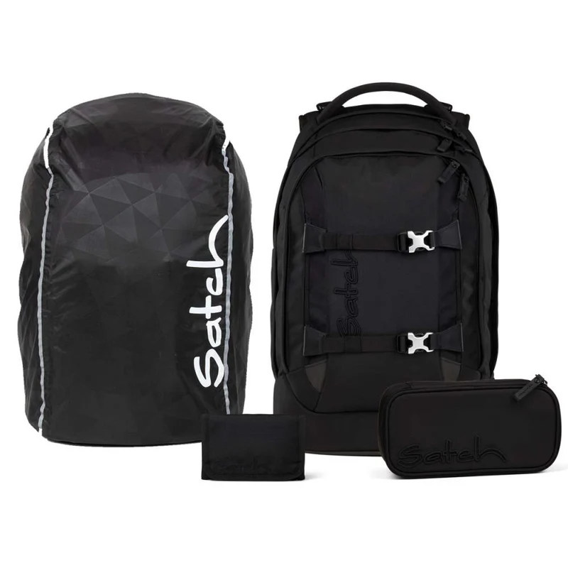 Satch Pack Nordic Black Skandi Streetwalk Edition Schulrucksack Set 4tlg.